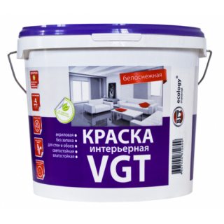 VGT Краска акриловая для стен и потолков "Белоснежная ВД-АК-2180." - фото - 1