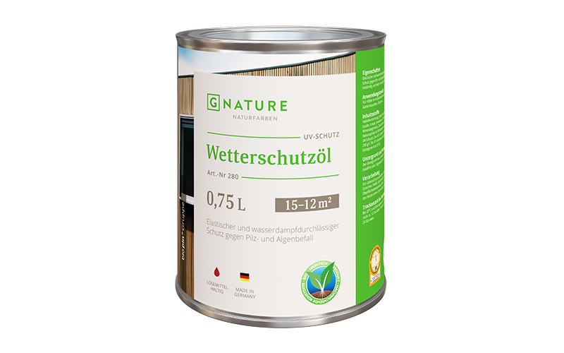 Gnature Защитное масло для внешних работ 280 для фасадов Wetterschutzöl - фото - 1