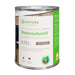 Gnature Защитное масло для внешних работ 280 для фасадов Wetterschutzöl - фото - 1